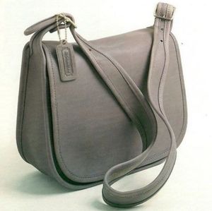 Vintage Black Coach Leatherware Original NY Classic Shoulder Saddle Bag 279-3208